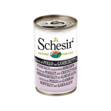 Schesir Gato Frango com Gambas em Gelatina Natural 140gr